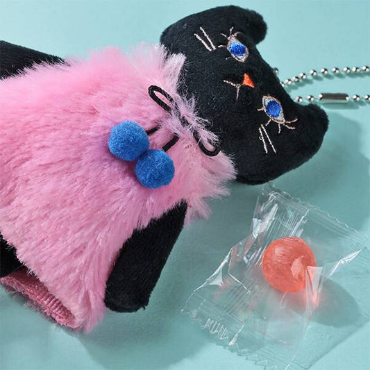 【現貨】【萬聖節限定】KALDI - 萬聖節 黑貓吊飾 (粉色)