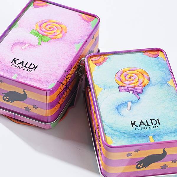 【預訂】【萬聖節限定】KALDI - 朱古力棉花糖怪獸鐵盒