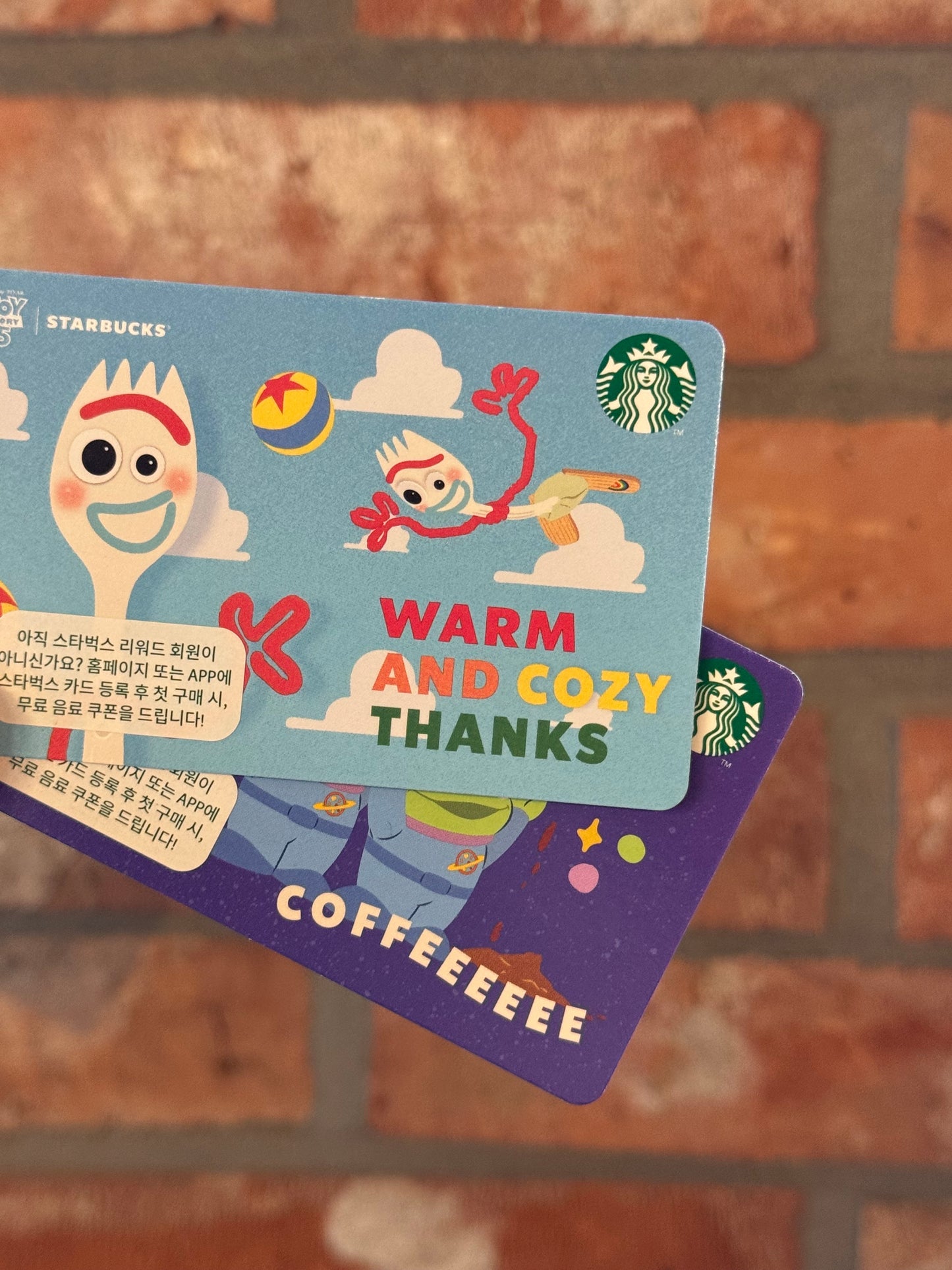 【現貨】韓國STARBUCKS X TOYSTORY - 小叉STARBUCKS 卡 (自行增值 韓國限定)