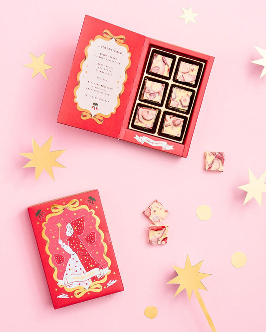 【預訂】【情人節限定】いちごの日 - 士多啤梨花園朱古力6件裝