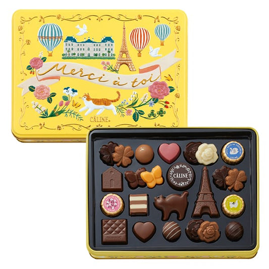 【預訂】【情人節限定】CALINE - 巴黎系列貓鐵盒24件裝