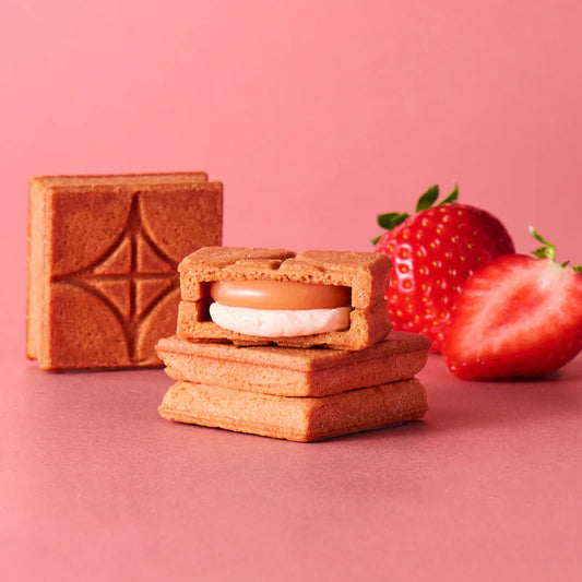 【預訂】PRESS BUTTER SAND - AMAOU STRAWBERRY味 5件裝