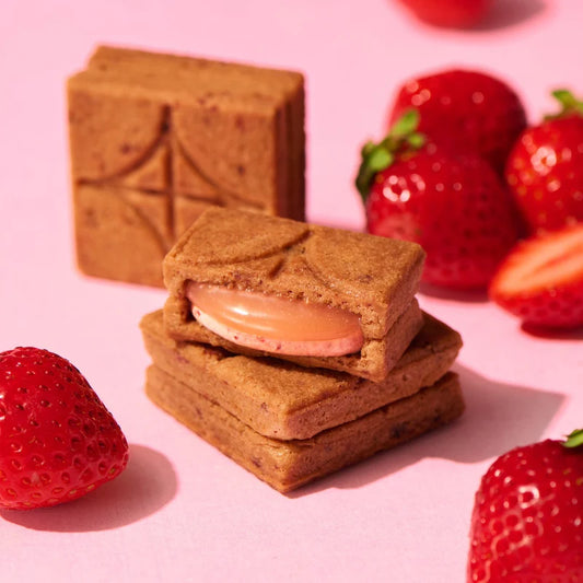 【預訂】PRESS BUTTER SAND - RICH STRAWBERRY 濃郁士多啤梨味 5件裝