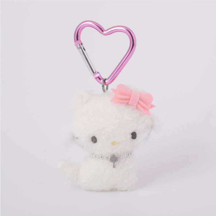 【現貨】SANRIO - 迷你毛絨絨心形吊飾 - CHARMY KITTY