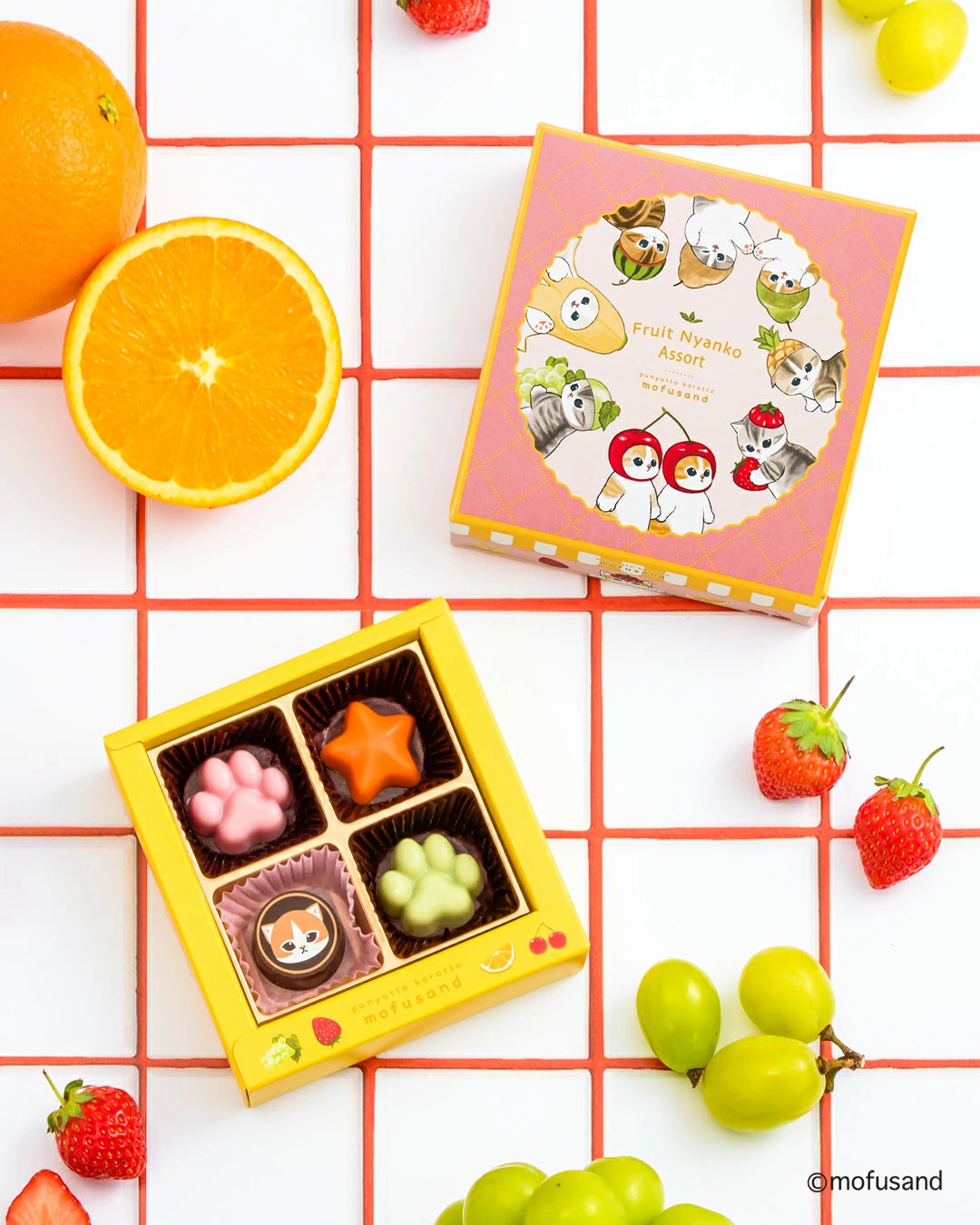 【預訂】【情人節限定】ぷにゅっと ころっと MOFUSAND - 貓貓朱古力