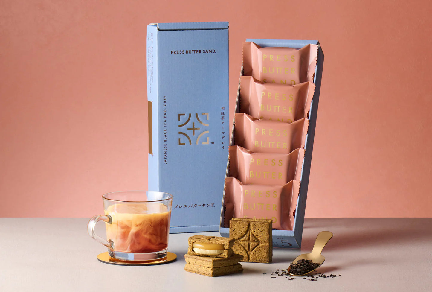 【預訂】PRESS BUTTER SAND JAPAN - JAPANESE BLACK TEA EARL GREY和紅茶伯爵茶 5件裝