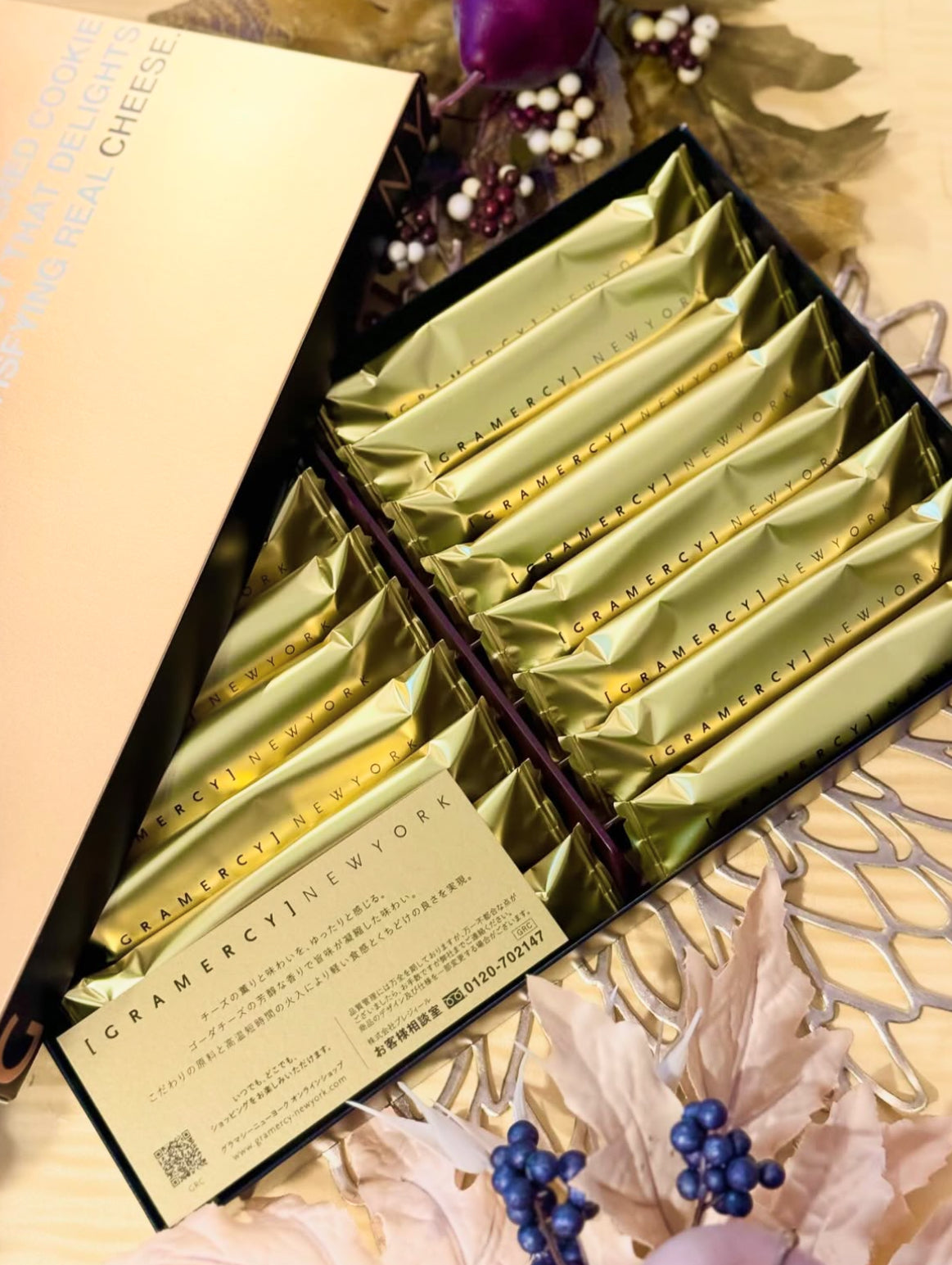 【現貨】【新年禮盒】GRAMERCY NEW YORK  - GOLD CHEESE 芝士味貓舌餅蛋捲16件裝