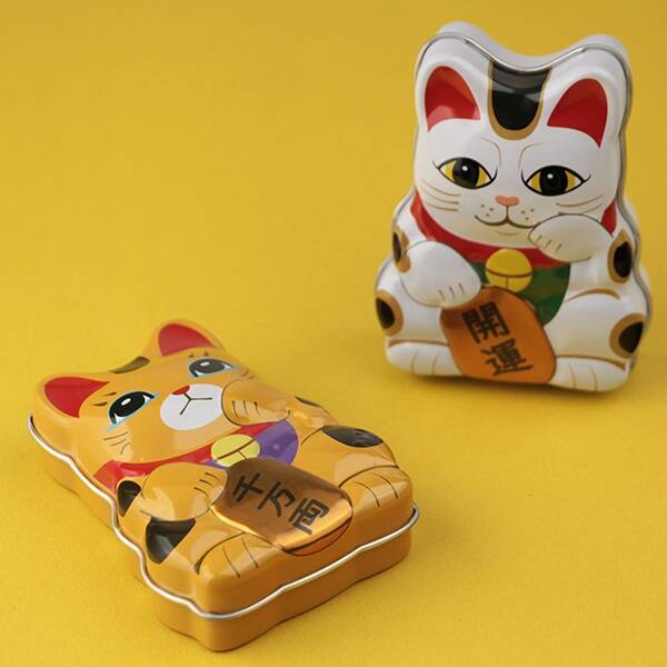 【現貨】【新年限定】KALDI - 迷你招財貓鐵盒2個