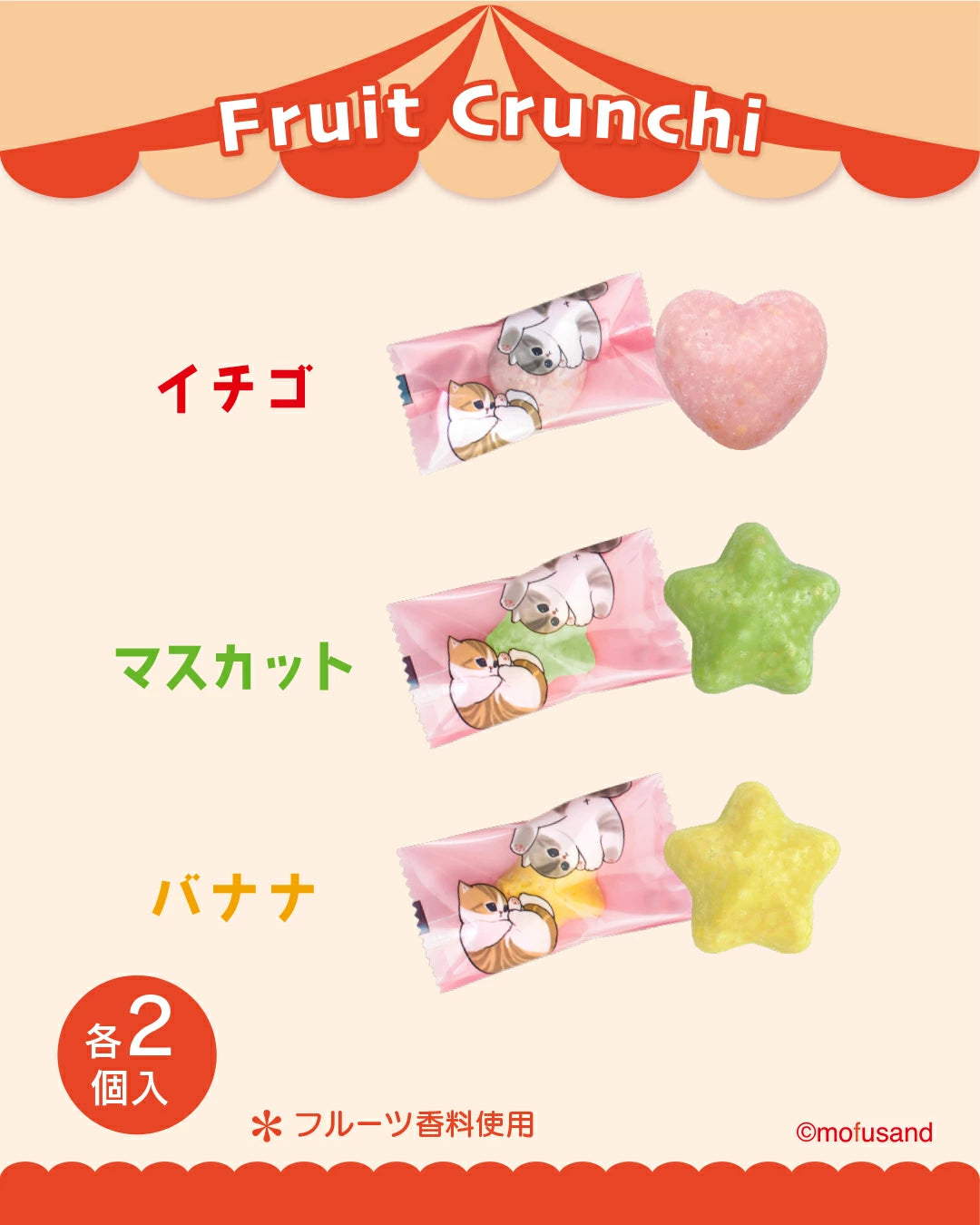 【預訂】【情人節限定】ぷにゅっと ころっと MOFUSAND - 士多啤梨貓水果鐡盒