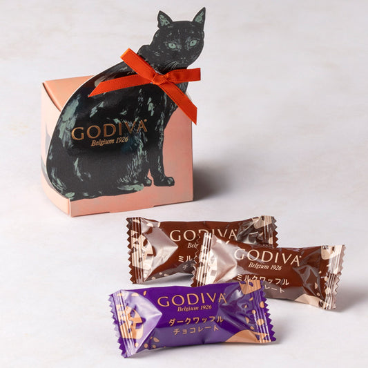 【預訂】【萬聖節限定】GODIVA JAPAN - 黑貓朱古力脆脆3件裝 (2盒)