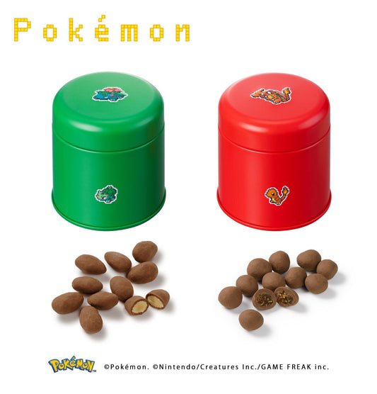 【預訂】【情人節限定】POKÉMON MEETS MARY'S CHOCOLATE - 草系&火系鐵盒(40G蔓越莓朱古力&40G核桃朱古力)