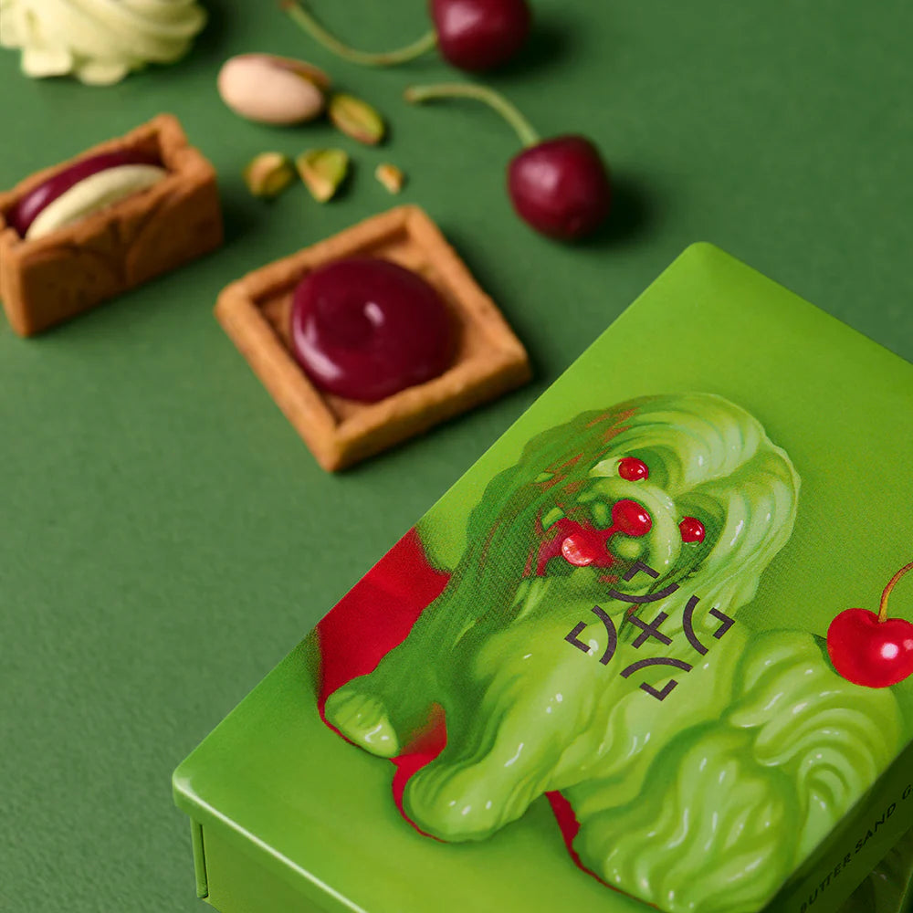 【預訂】PRESS BUTTER SAND JAPAN - 開心果櫻桃味4件裝鐡盒