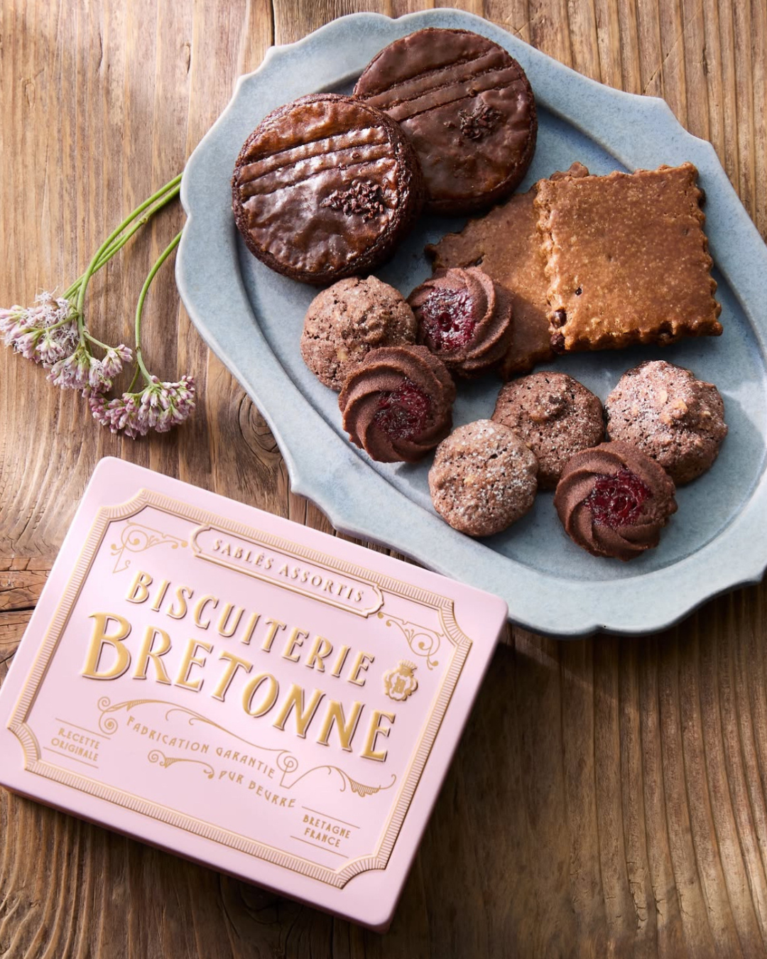 【預訂】【情人節限定】BISCUITERIE BRETONNE - 朱古力味粉紅鐡盒15件裝