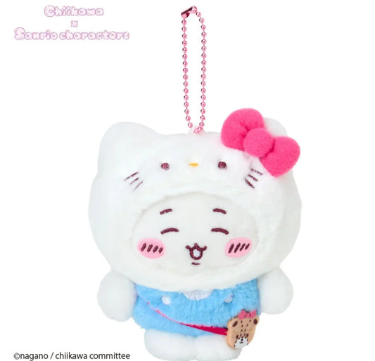 【現貨】CHIIKAWA × SANRIO  - 公仔掛飾 (HELLO KITTY X CHIIKAWA )