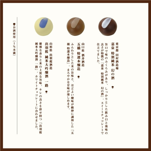 【預訂】【情人節限定】奏-KANADE - 國產日本清酒松露朱古力5件裝