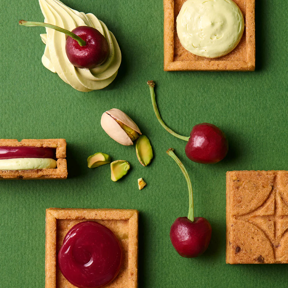 【預訂】PRESS BUTTER SAND JAPAN - 開心果櫻桃味4件裝鐡盒