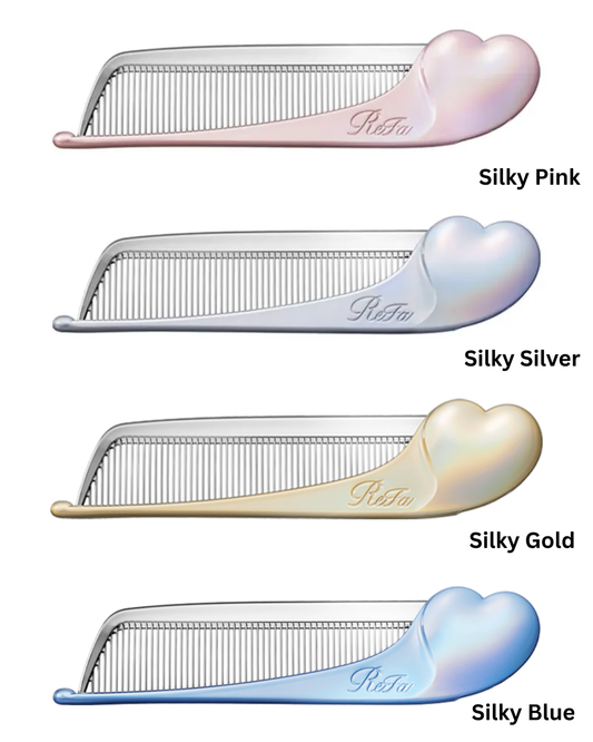 【預訂】日本REFA  - (正常人買唔到系列) HEART COMB AIRA 心形抗靜電摺疊尖尾梳(四色)