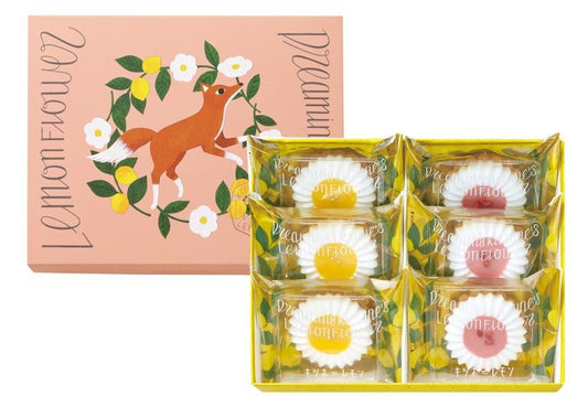 【預訂】【情人節限定】KITSUNE TO LEMON - 檸檬花和草莓花 6件裝