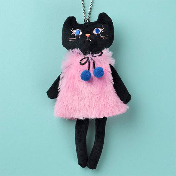 【現貨】【萬聖節限定】KALDI - 萬聖節 黑貓吊飾 (粉色)