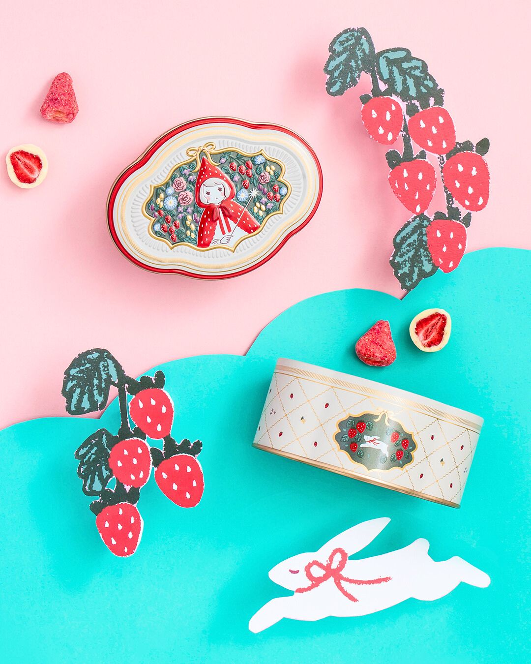 【現貨】【情人節限定】草莓日いちごの日 - 士多啤梨魔法鐵盒8件裝