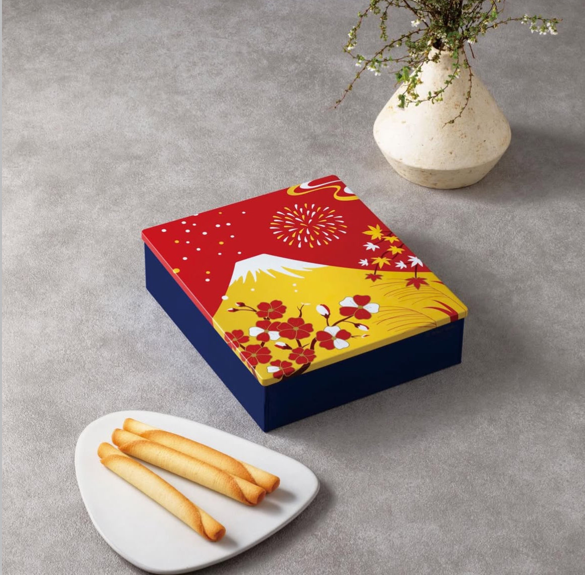 【現貨】【新年限定】YOKUMOKU - 原味雪茄卷富士山禮盒20件裝