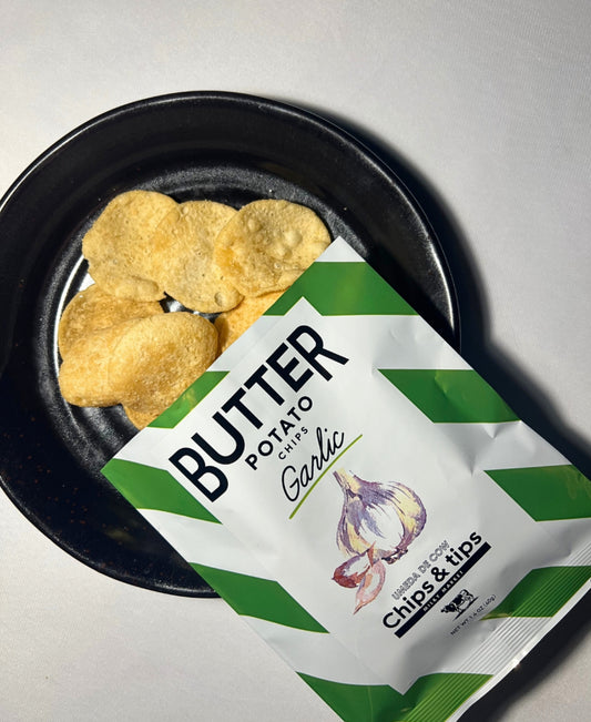 【現貨】CHIPS & TIPS - BUTTER POTATO CHIPS - GARLIC