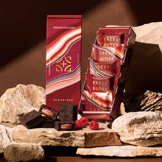 【預訂】PRESS BUTTER SAND - RASPBERRY CHOCOLATE 紅莓朱古力味 5件裝