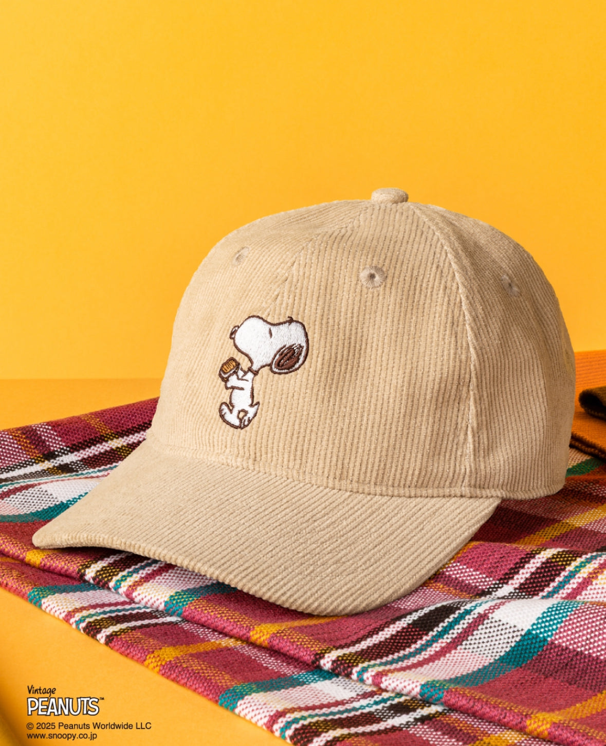 【預訂】SUGAR BUTTER TREE X SNOOPY - SNOOPY燈芯絨帽