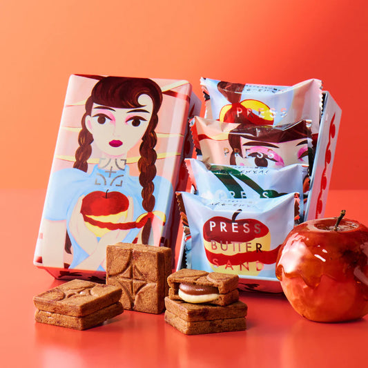 【預訂】PRESS BUTTER SAND - APPLE 蘋果味 5件裝