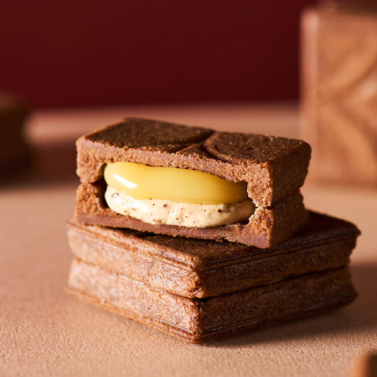 【預訂】PRESS BUTTER SAND - CHOCOLATE ALMOND 朱古力杏仁味 5件裝