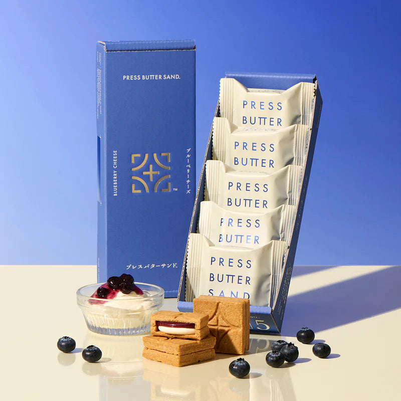 【預訂】PRESS BUTTER SAND - BLUEBERRY CHEESE藍莓芝士味 5件裝