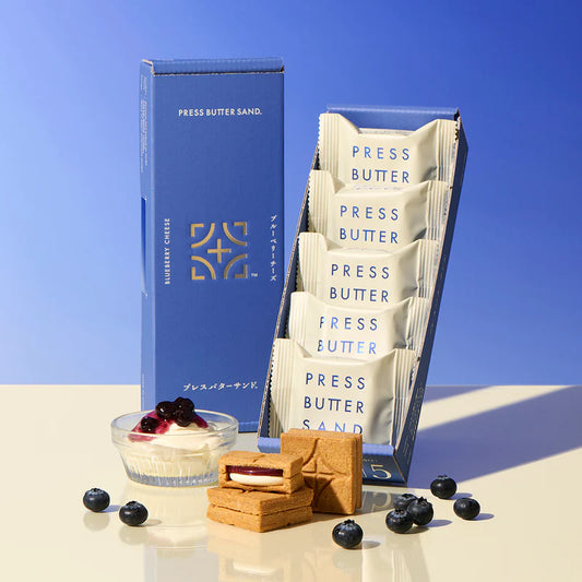【預訂】PRESS BUTTER SAND - BLUEBERRY CHEESE藍莓芝士味 5件裝