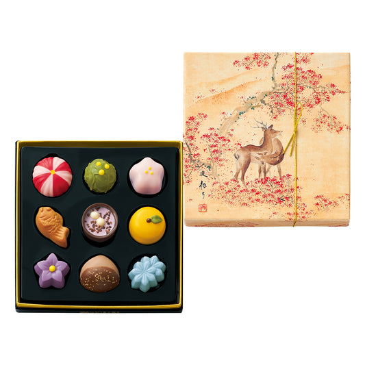 【預訂】【情人節限定】甘味画廊 - 紅葉與雙鹿圖C