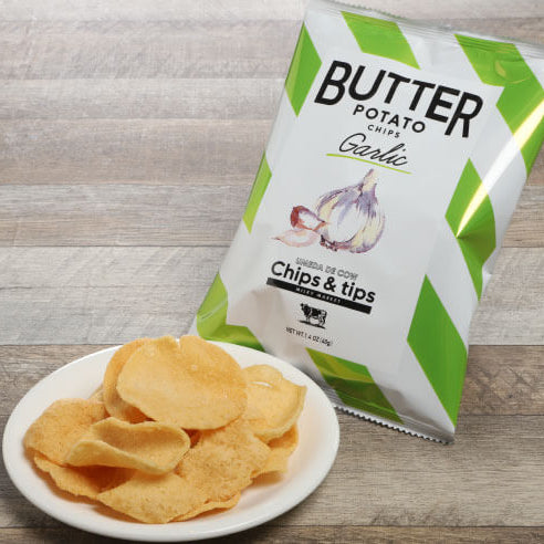 【現貨】CHIPS & TIPS - BUTTER POTATO CHIPS - GARLIC