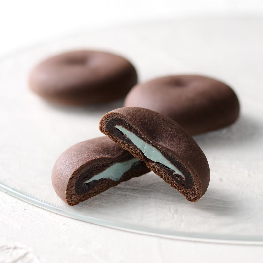 【預訂】【薄荷朱古力】MUJI JAPAN - CHOCOLATE SWEET BEAN PASTE & MINT CREAM BUNS 薄荷朱古力豆沙饅頭3P