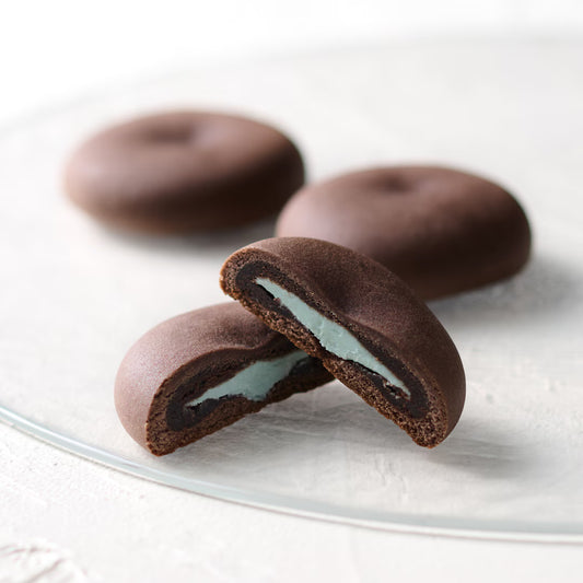 【預訂】【薄荷朱古力】MUJI JAPAN - CHOCOLATE SWEET BEAN PASTE & MINT CREAM BUNS 薄荷朱古力豆沙饅頭3P
