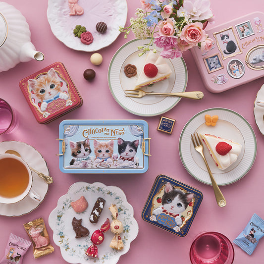 【預訂】【情人節限定】CHOCOLAT NA NEKO - 貓咪鐵盒 13件裝