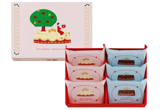 【預訂】【情人節限定】PRINCENESS POMME ASTER蘋果公主 - 朱古力蛋糕CHOCOLATE CAKE 6件裝