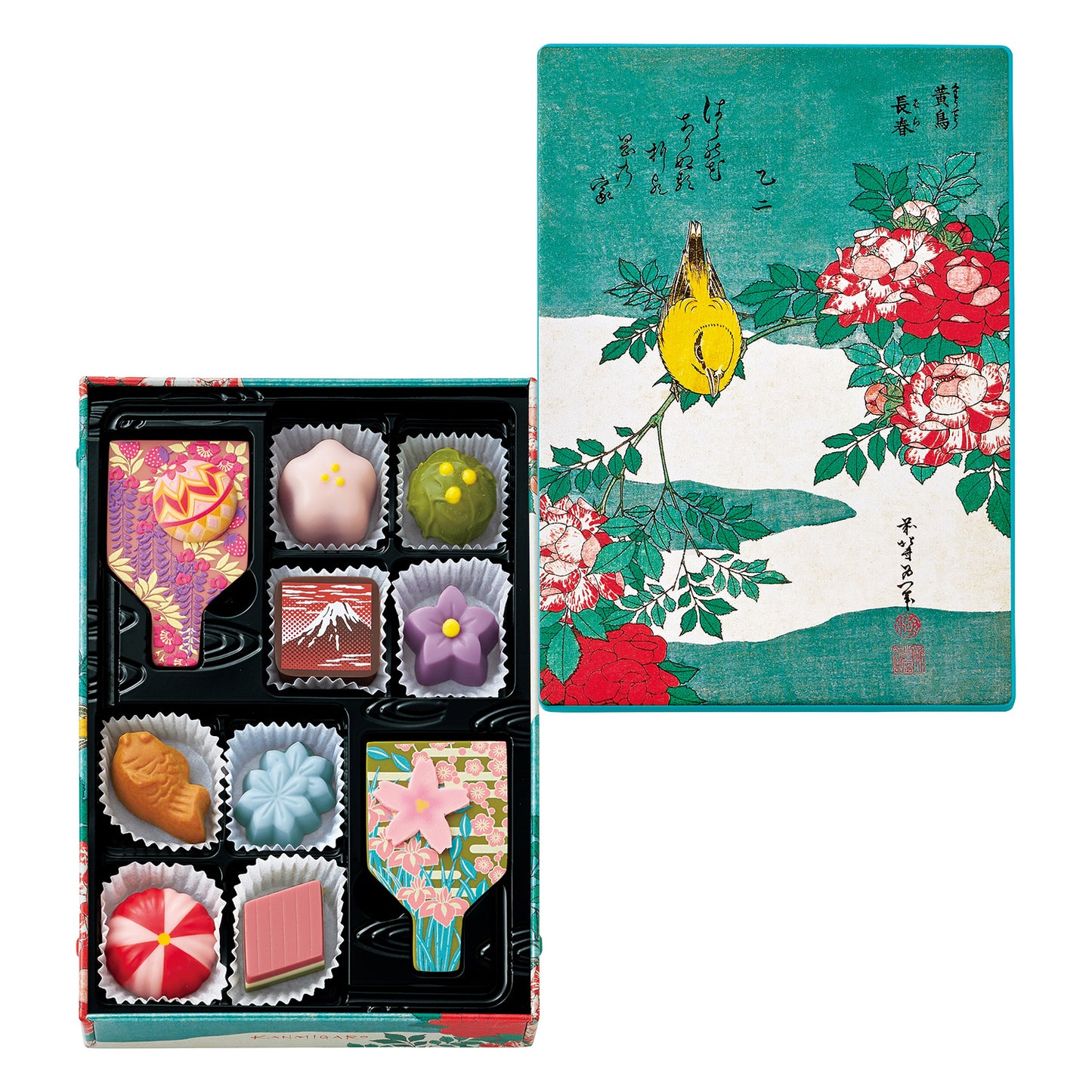 【預訂】【情人節限定】甘味画廊 - 黃色鳥與長春花 鐡盒G