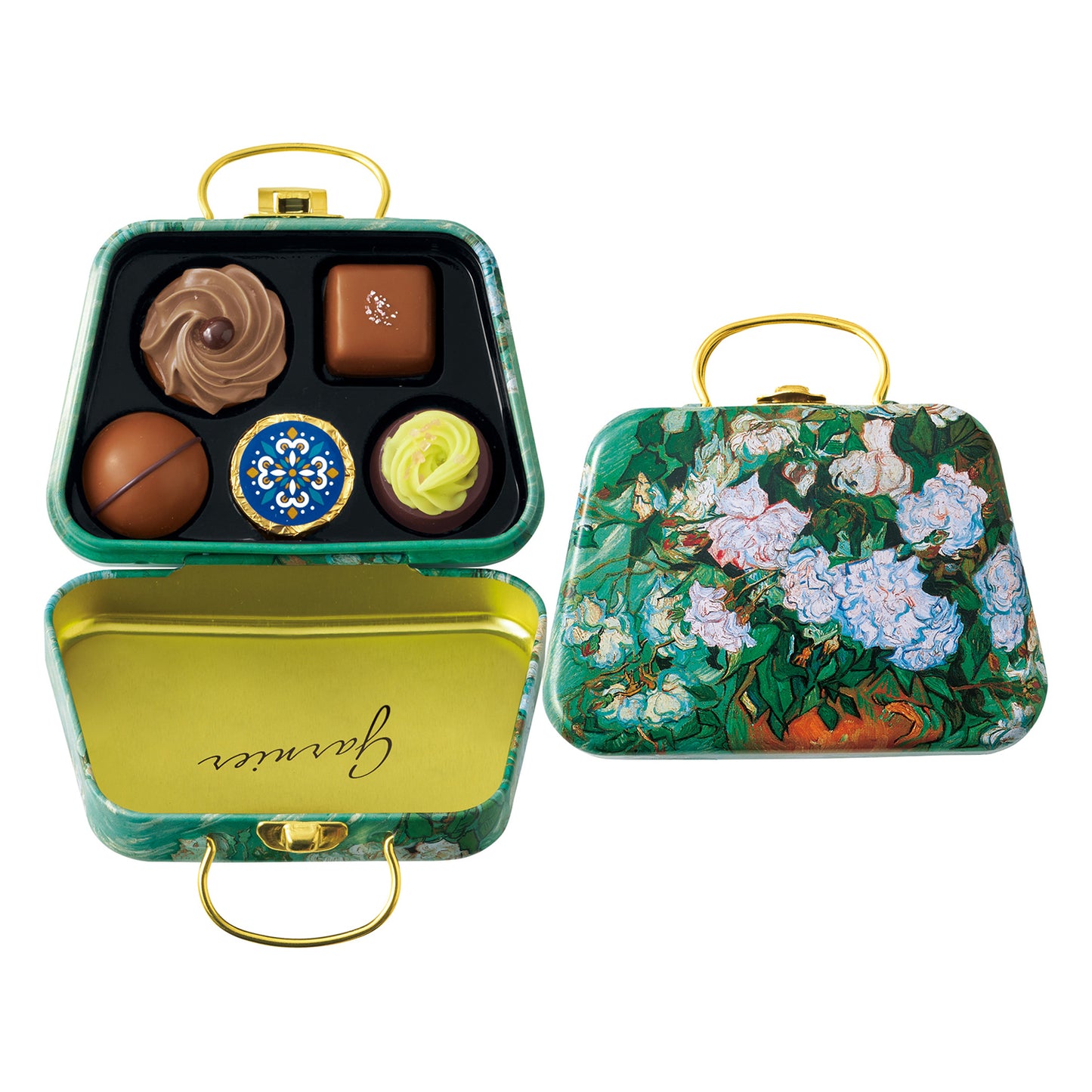 【預訂】【情人節限定】GARNIER - 插著玫瑰的花瓶 手袋鐡盒G