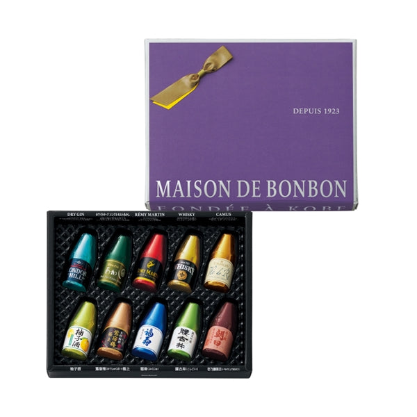 【預訂】【情人節限定】MAISON DE BONBON - 日本酒 & 洋酒酒心朱古力10件裝D