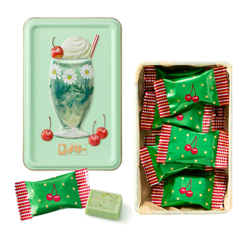 【預訂】【情人節限定】MARY CHOCOLATE HAJIKERU CANDY CHOCOLATE. × ADERIA RETRO -蜜瓜奶油蘇打水鐡盒9件裝