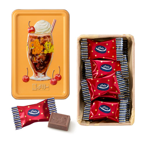 【預訂】【情人節限定】MARY CHOCOLATE HAJIKERU CANDY CHOCOLATE. × ADERIA RETRO - 可樂鐡盒9件裝