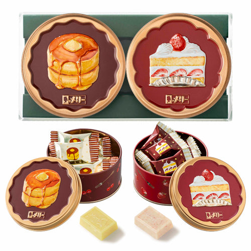 【預訂】【情人節限定】MARY CHOCOLATE HAJIKERU CANDY CHOCOLATE - PANCAKE & CAKE 爆炸糖朱古力鐵盒10件裝