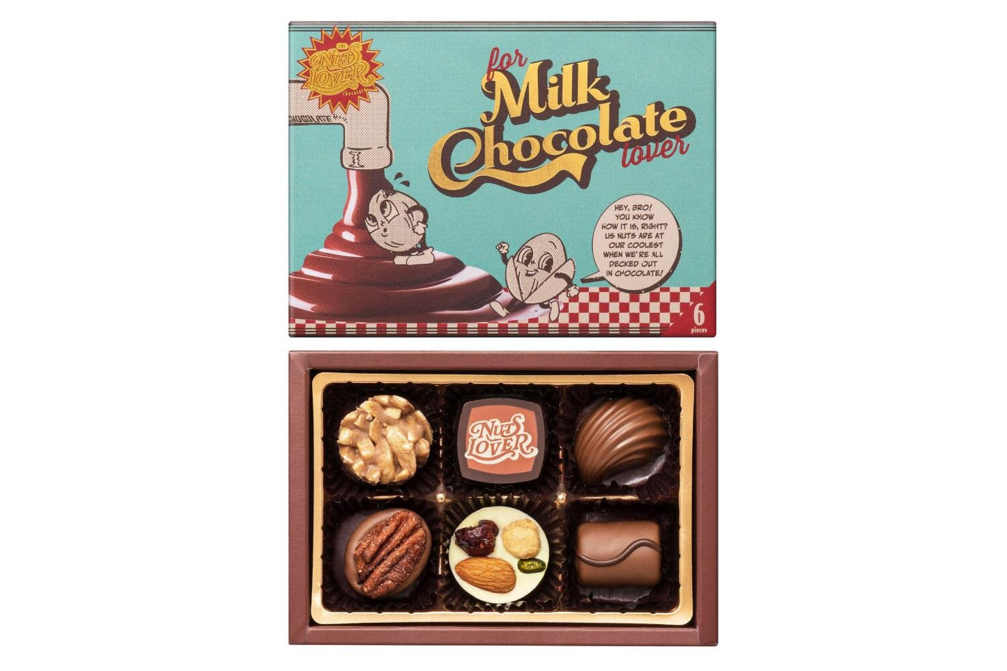 【預訂】【情人節限定】NUTS LOVER - 綜合堅果牛奶朱古力愛好者 6件裝