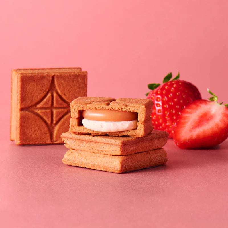 【預訂】PRESS BUTTER SAND - AMAOU STRAWBERRY味 5件裝