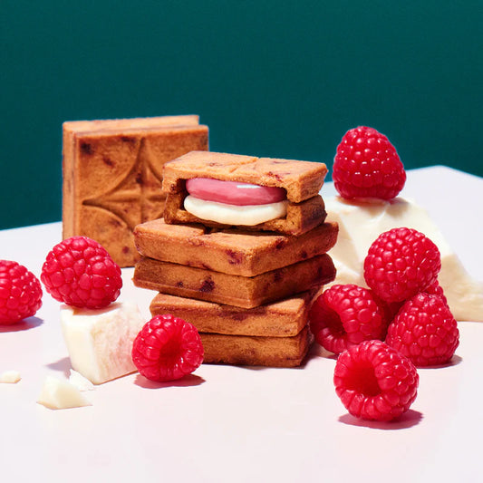 【預訂】PRESS BUTTER SAND - RASPBERRY WHITE CHOCOLATE 覆盆子白朱古力味 5件裝