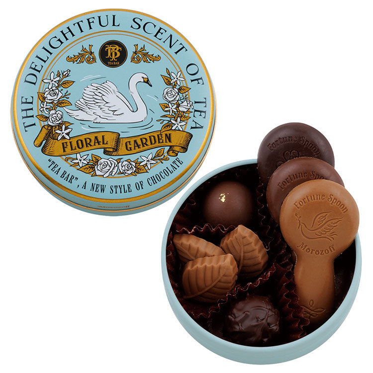 【預訂】【情人節限定】TEA BAR - 天鵝鐵盒茶味朱古力8件裝