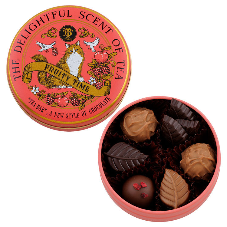 【預訂】【情人節限定】TEA BAR - 猫鐵盒茶味朱古力12件裝