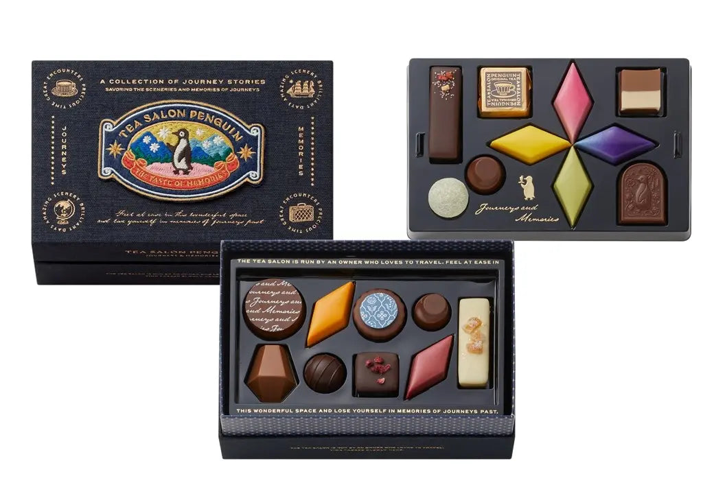 【預訂】【情人節限定】喫茶ペンギン TEA SALON PENGUIN - 雙層布寶盒19件裝